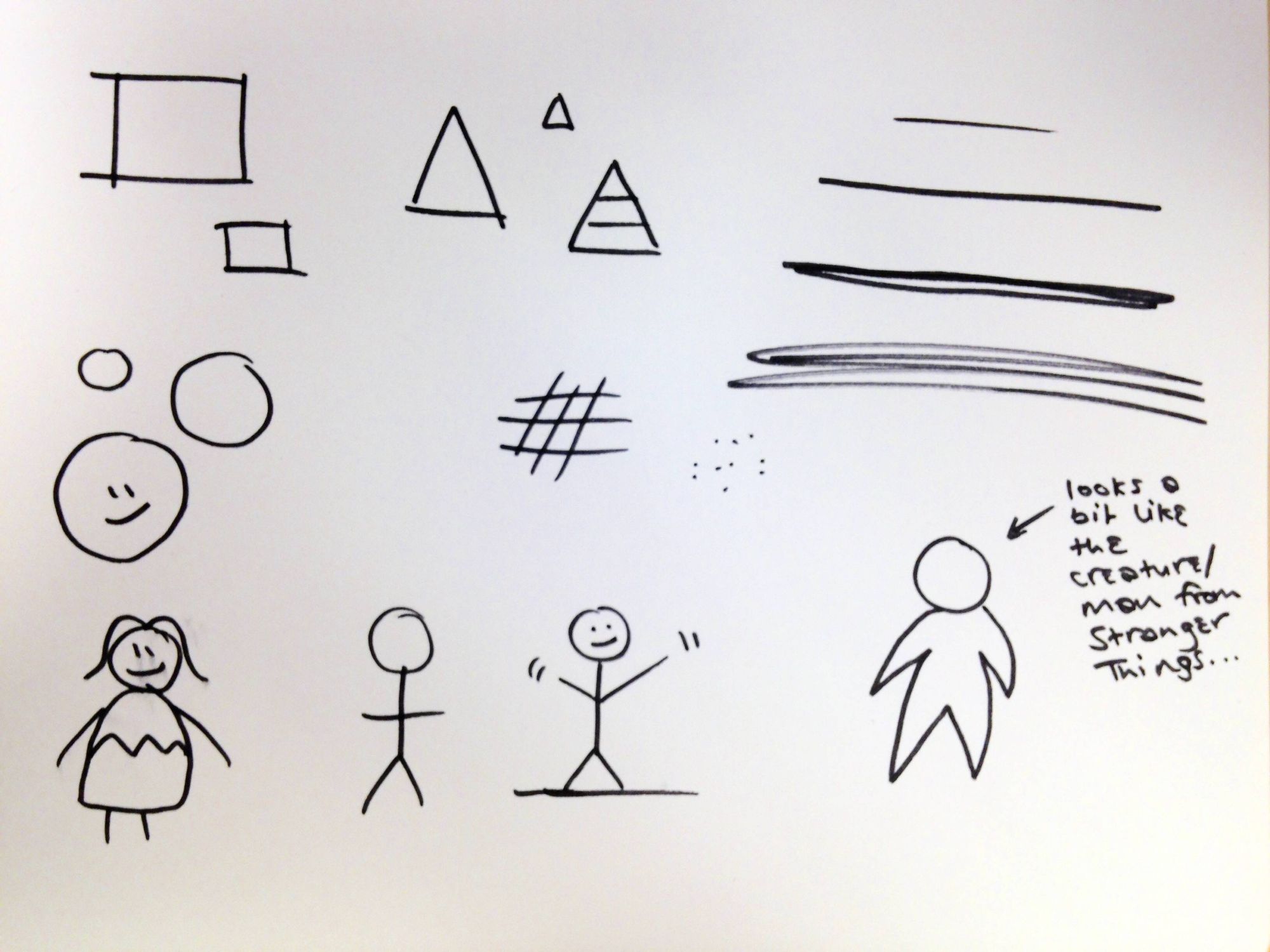 Image of making marks for sketchnoting