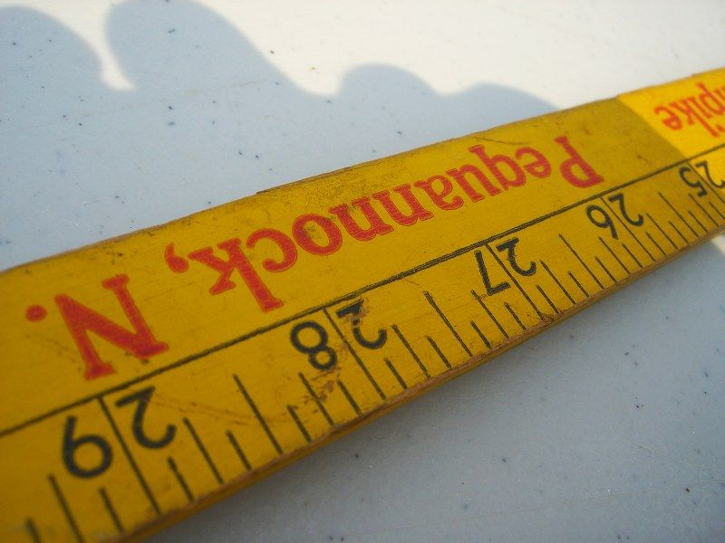 A vintage yellow ruler